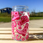 Hot Pink Cowgirl Glass Can Cup