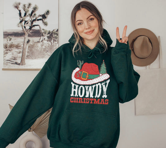 Howdy Christmas Santa Hoodie