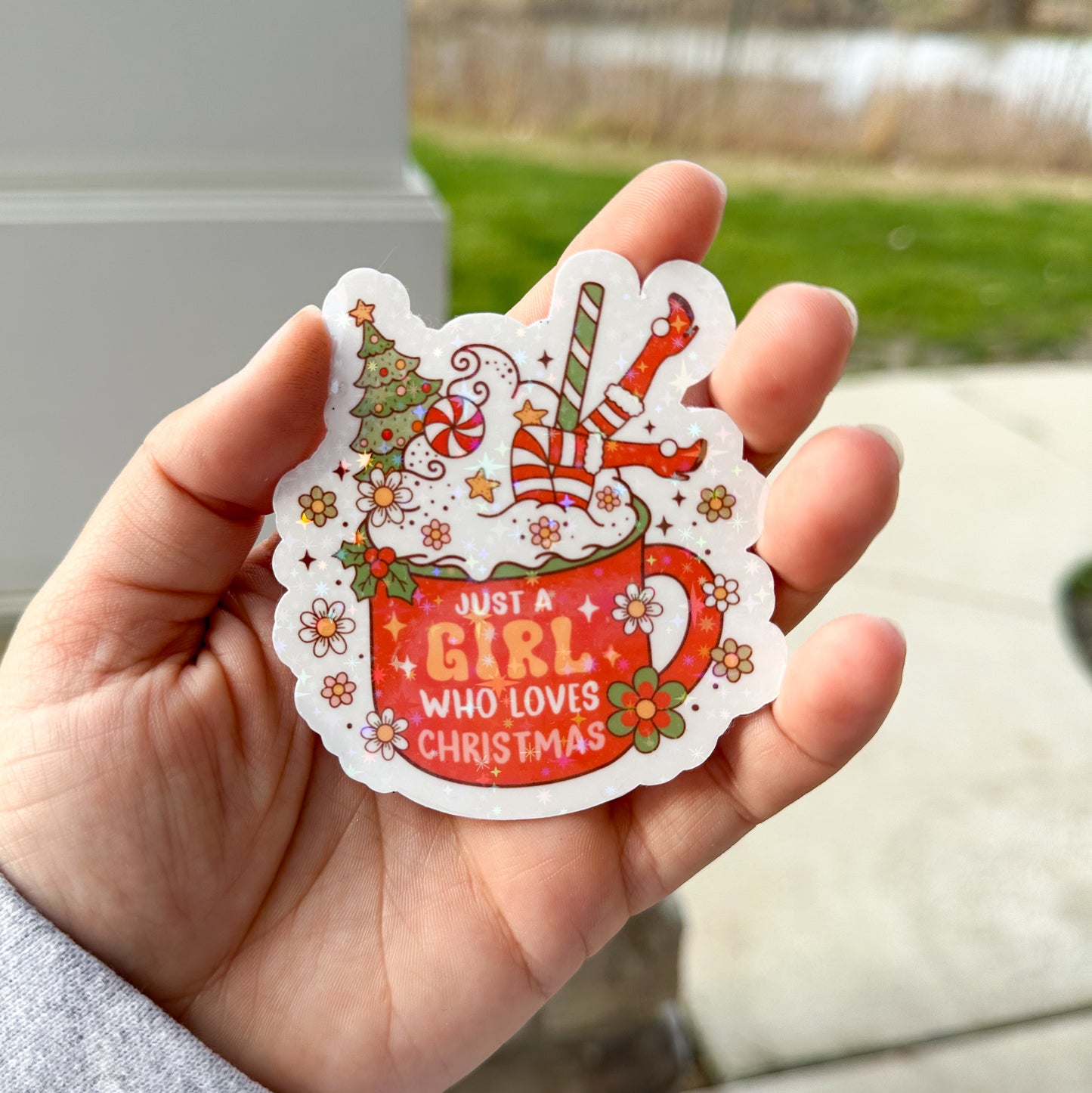 Just A Girl Who Loves Xmas Sticker