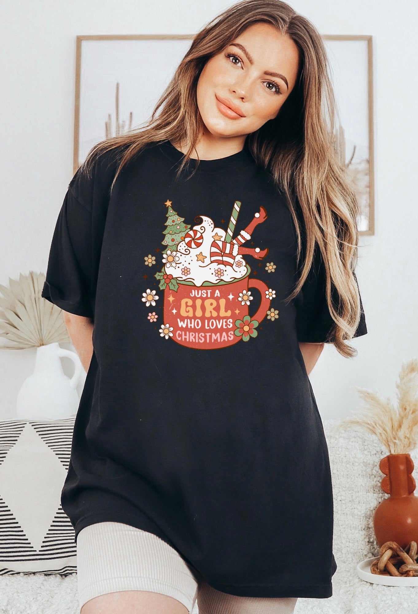 Girl Who Loves Christmas Tee
