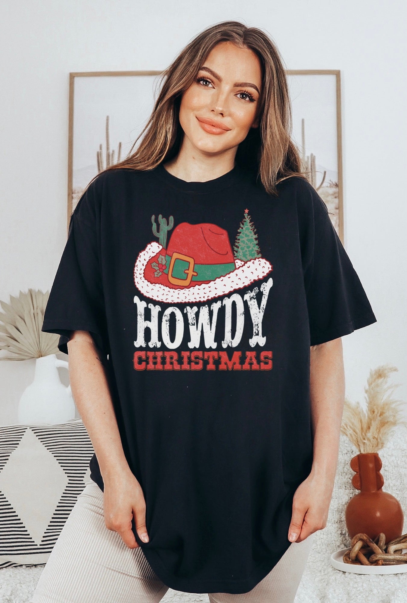 Howdy Christmas Santa Tee