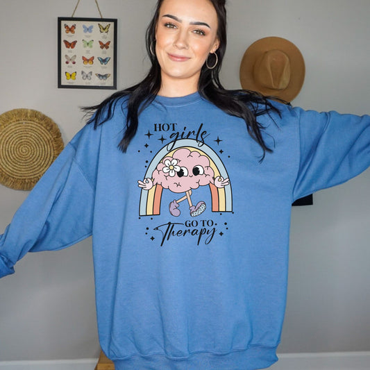 Hot Girls Go To Therapy Crewneck