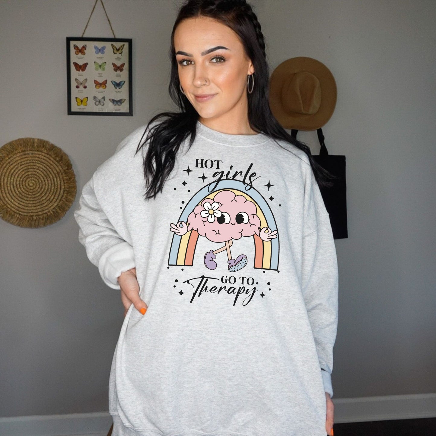 Hot Girls Go To Therapy Crewneck