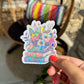 Floral Books Sticker