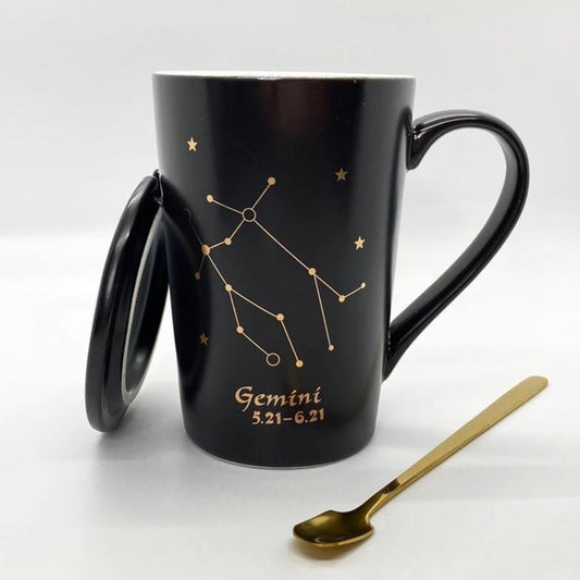 black astrology coffee set