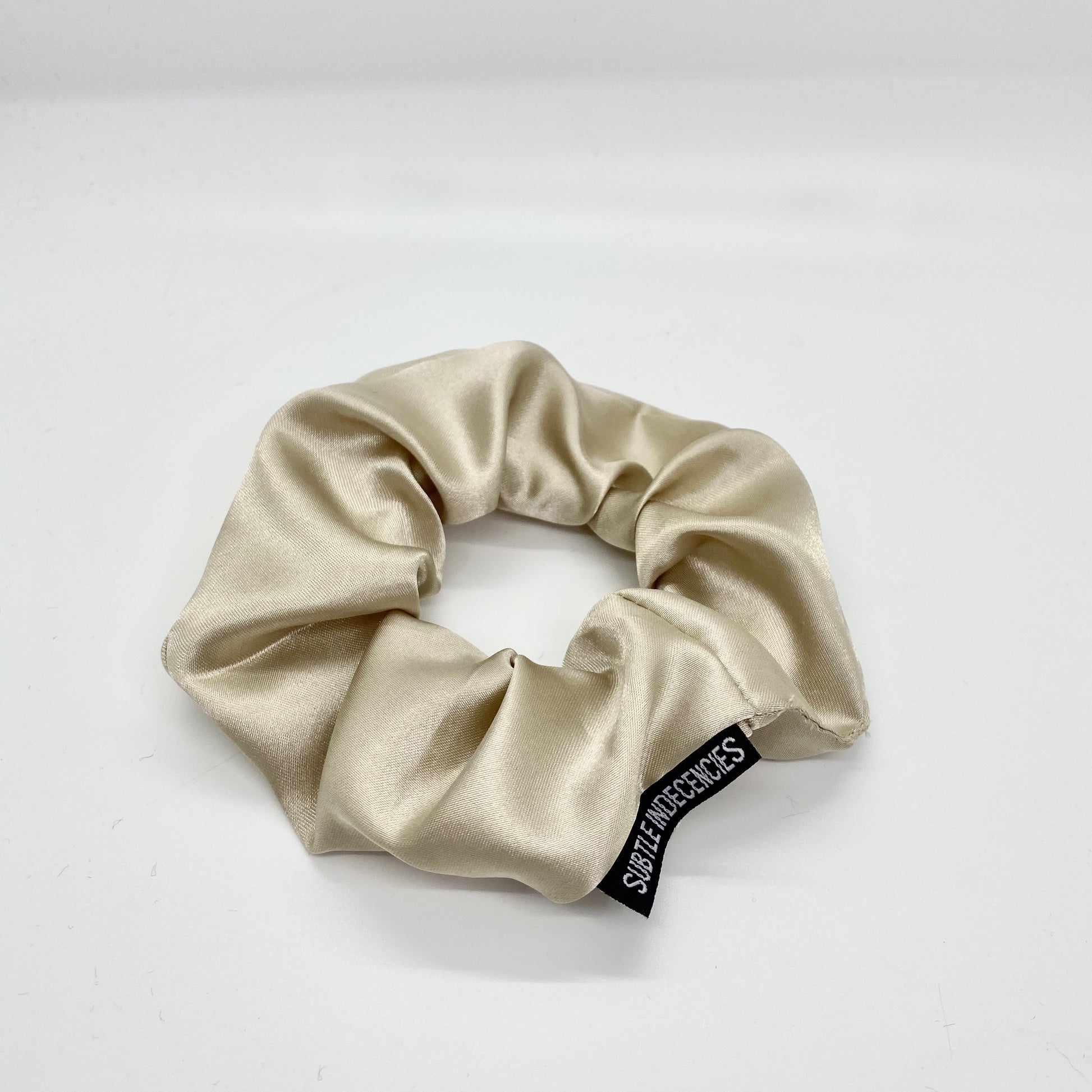 sandstone satin scrunchie