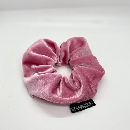 pink velvet scrunchie