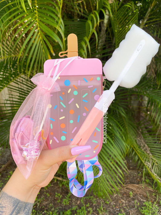 Sprinkles Pink Popsicle Water Bottle Set