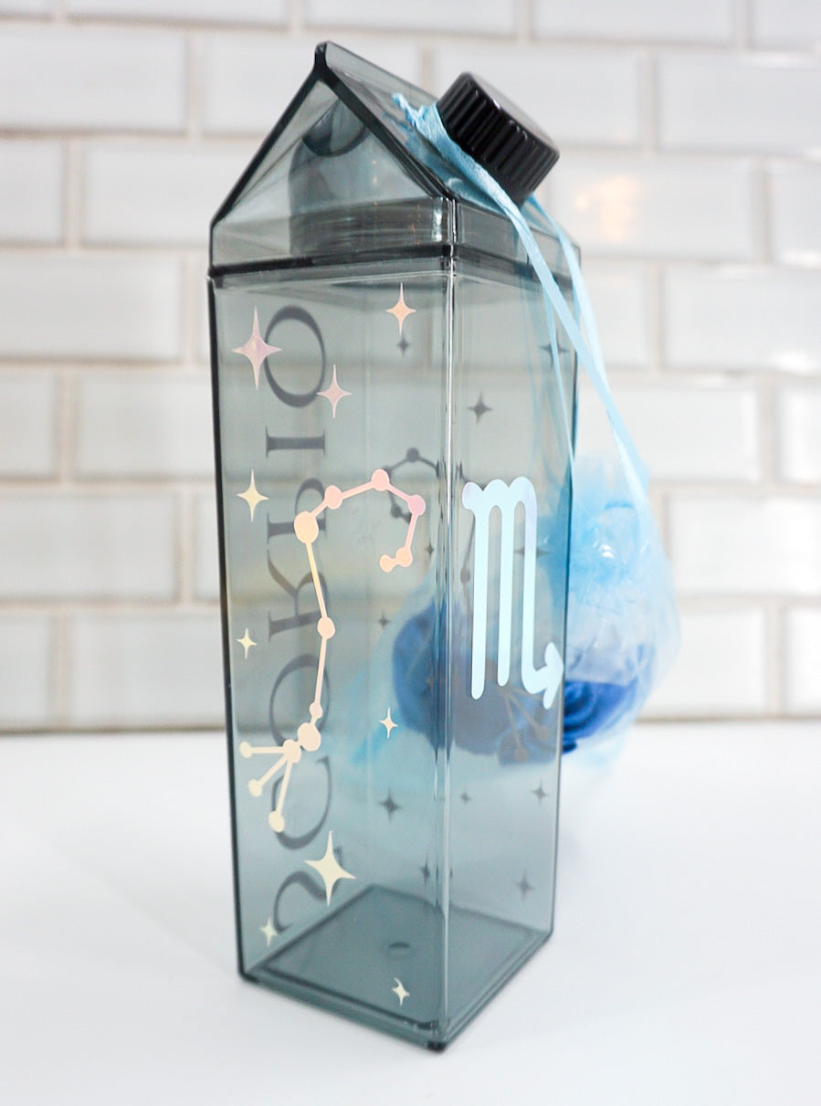 Holographic Astrology Black Milk Carton Bottle Set