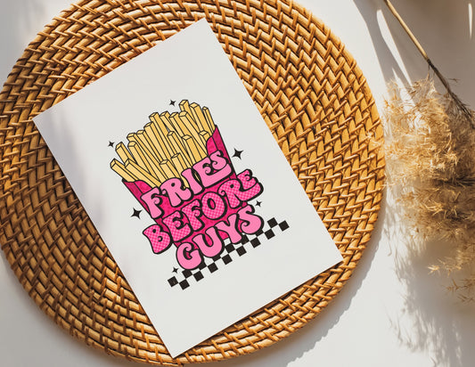 Fries Before Guys Mini Valentines Card