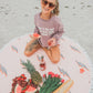 Cheetah Lightning Beach Blanket