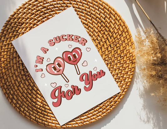 Sucker For You Mini Valentines Card